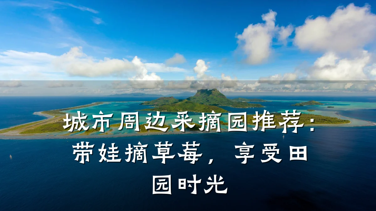 城市周边采摘园推荐:带娃摘草莓,享受田园时光