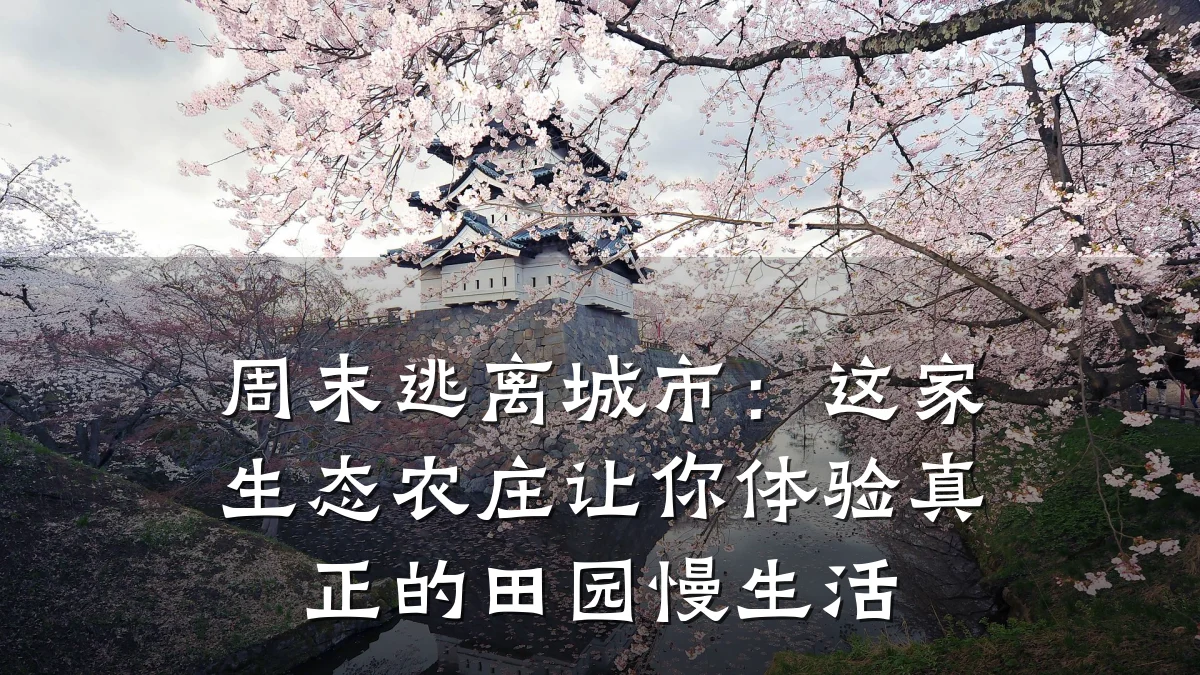 周末逃离城市:这家生态农庄让你体验真正的田园慢生活