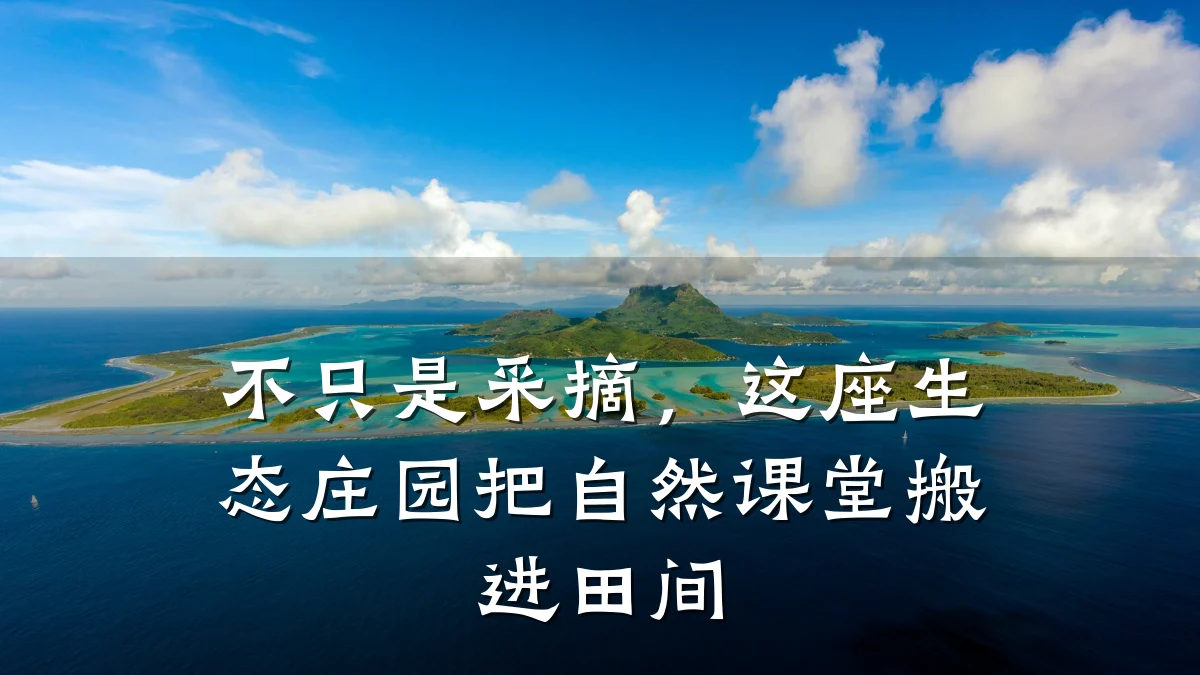 不只是采摘,这座生态庄园把自然课堂搬进田间