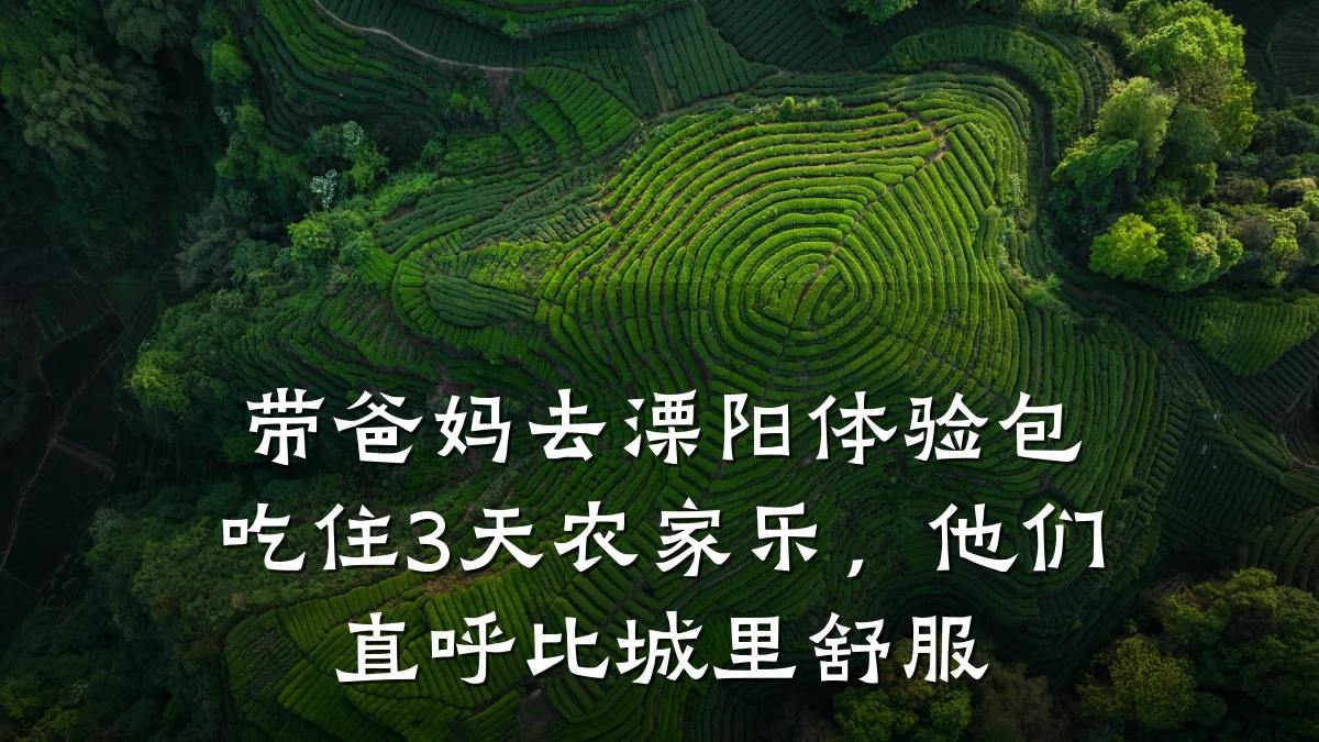带爸妈去溧阳体验包吃住3天农家乐,他们直呼比城里舒服