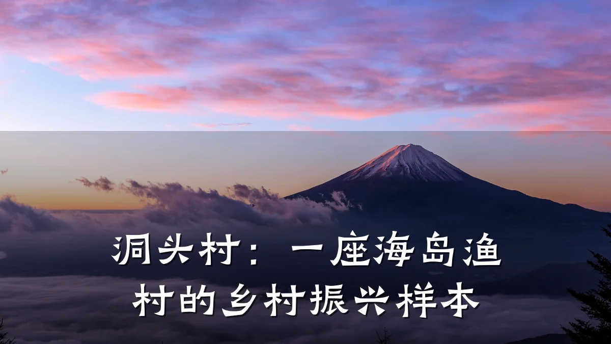 洞头村:一座海岛渔村的乡村振兴样本