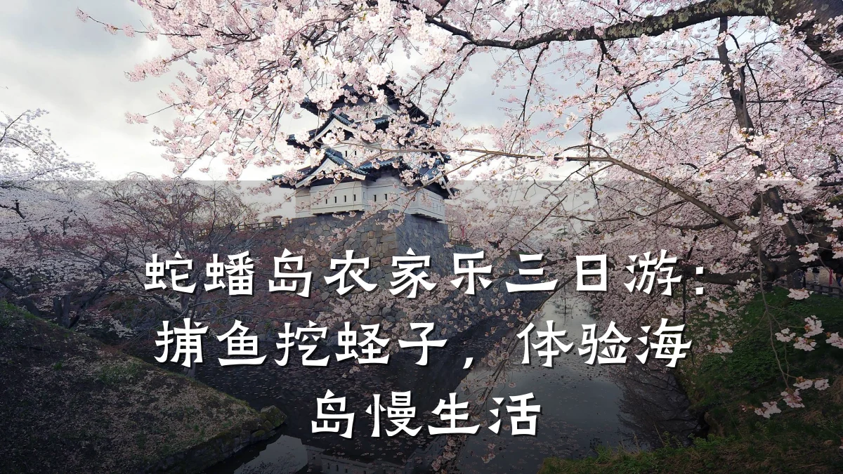 蛇蟠岛农家乐三日游:捕鱼挖蛏子,体验海岛慢生活