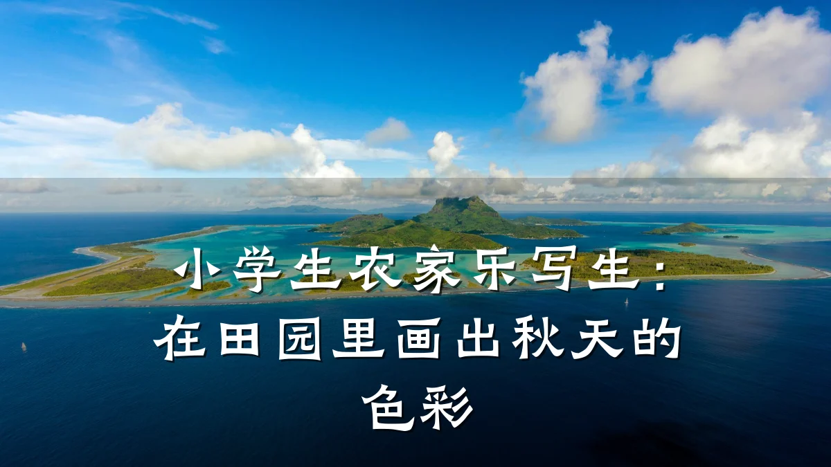 小学生农家乐写生:在田园里画出秋天的色彩