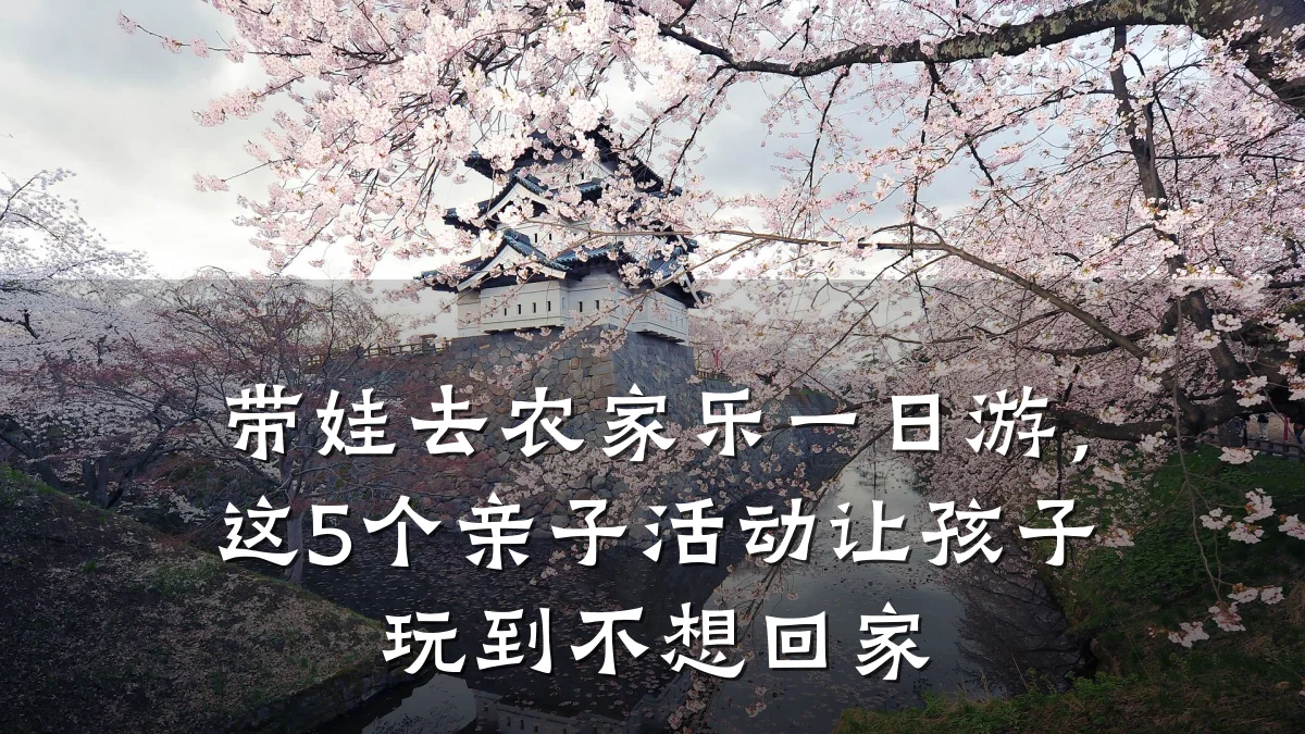 带娃去农家乐一日游，这5个亲子活动让孩子玩到不想回家