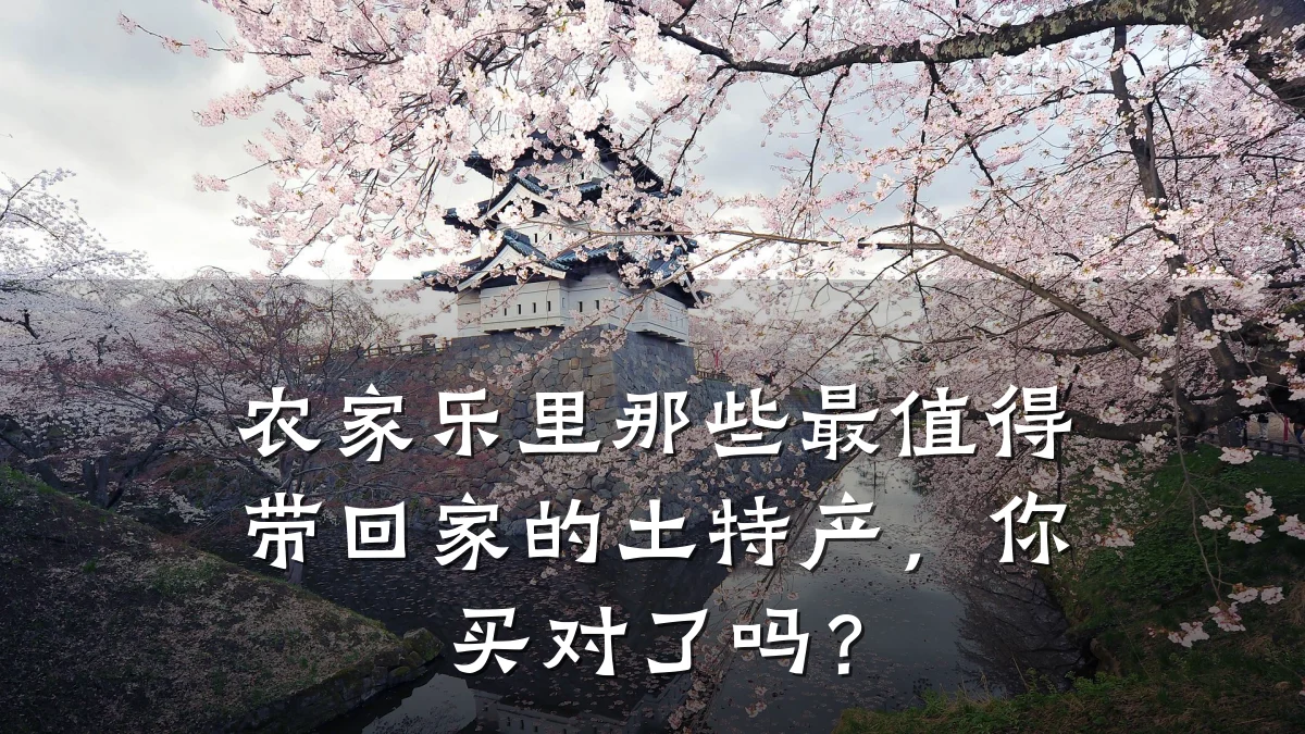 农家乐里那些最值得带回家的土特产,你买对了吗?