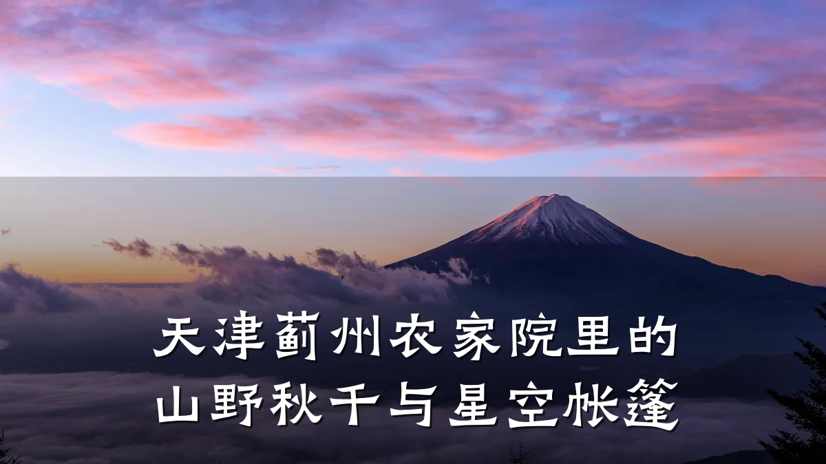 天津蓟州农家院里的山野秋千与星空帐篷