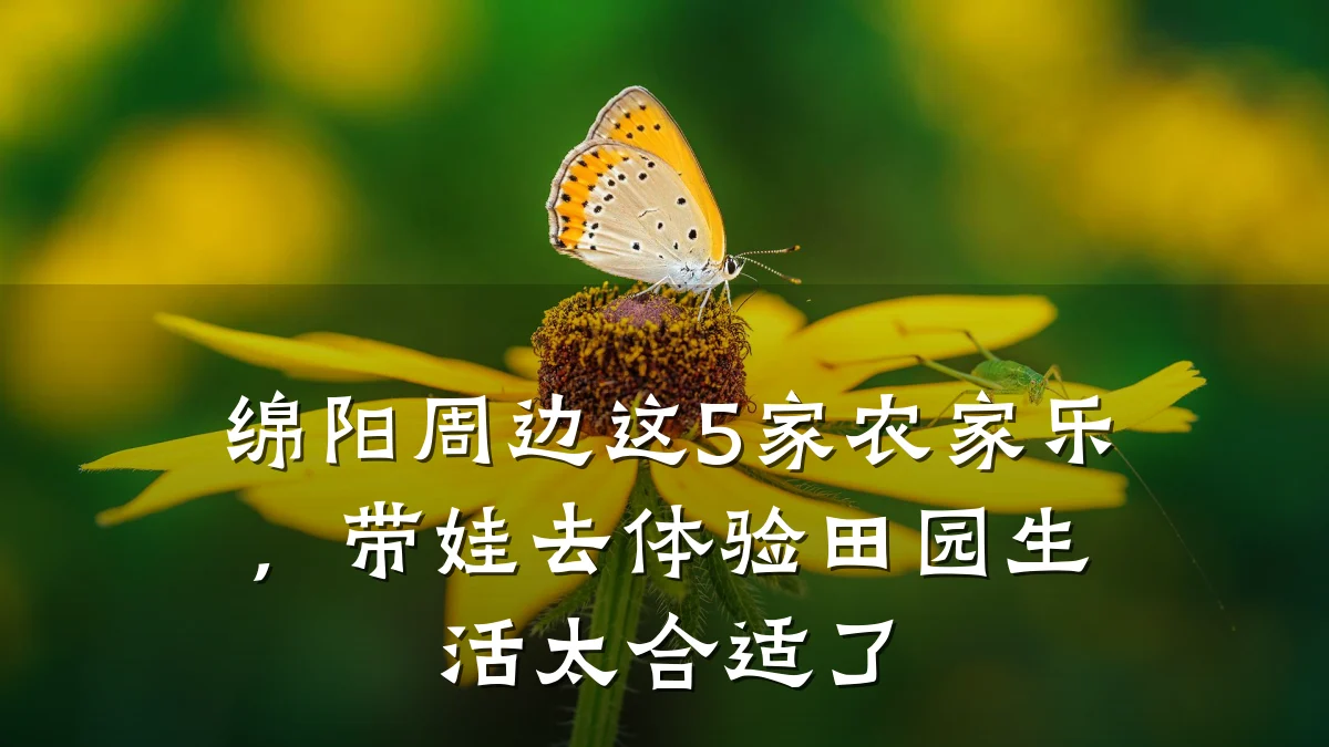 绵阳周边这5家农家乐,带娃去体验田园生活太合适了