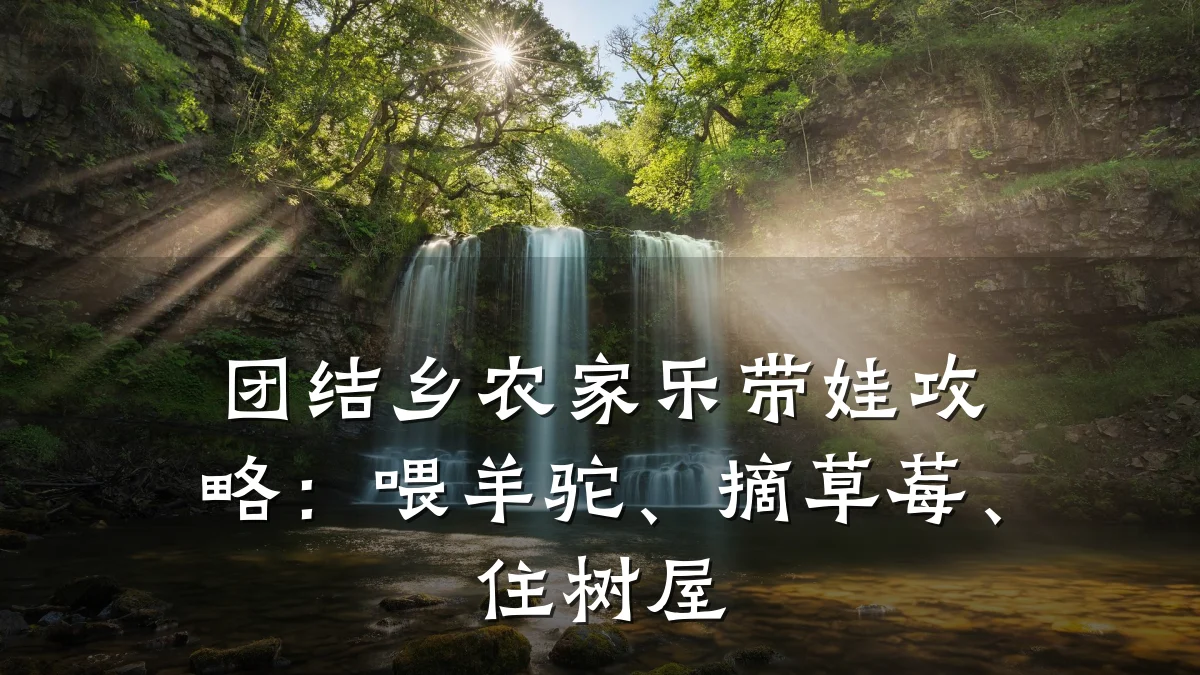 团结乡农家乐带娃攻略:喂羊驼、摘草莓、住树屋