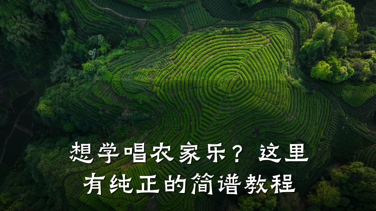 想学唱农家乐?这里有纯正的简谱教程