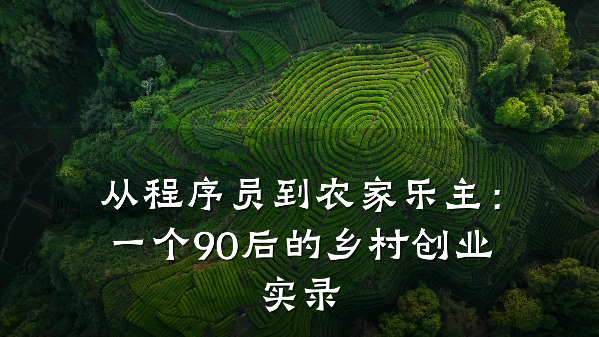从程序员到农家乐主:一个90后的乡村创业实录
