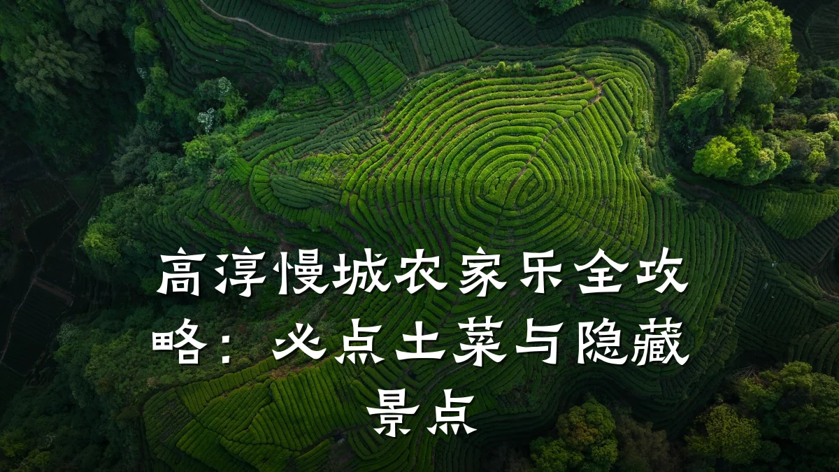 高淳慢城农家乐全攻略:必点土菜与隐藏景点
