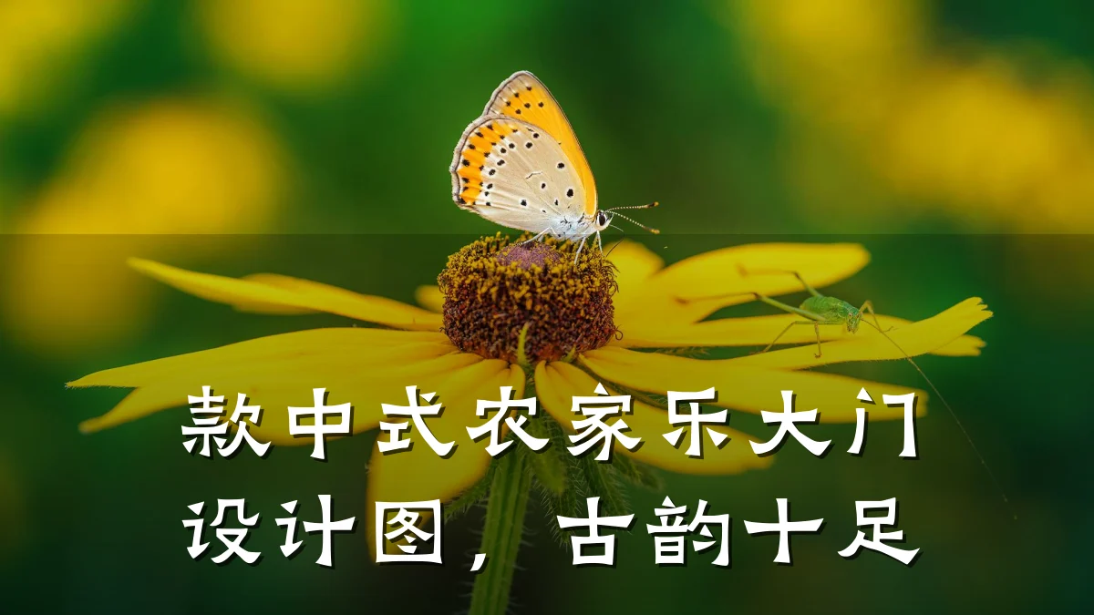 款中式农家乐大门设计图,古韵十足