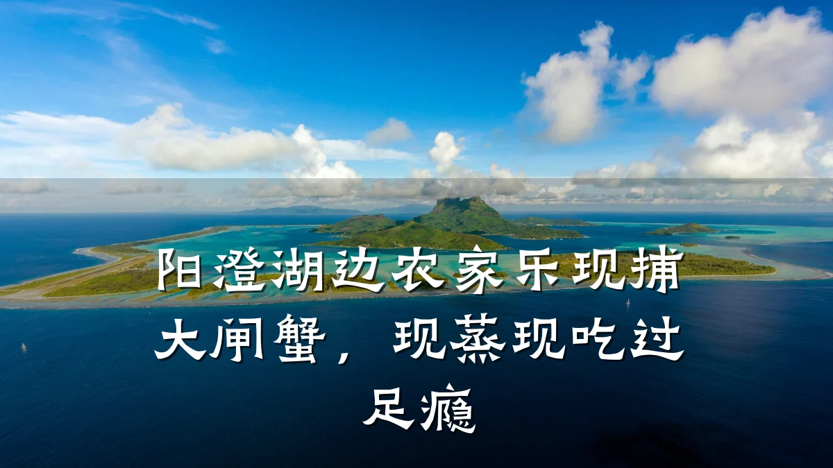 阳澄湖边农家乐现捕大闸蟹,现蒸现吃过足瘾