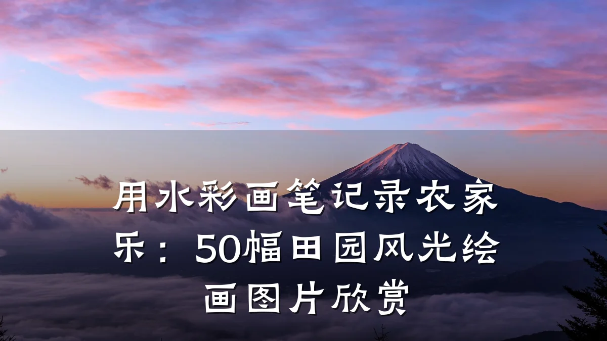 用水彩画笔记录农家乐:50幅田园风光绘画图片欣赏
