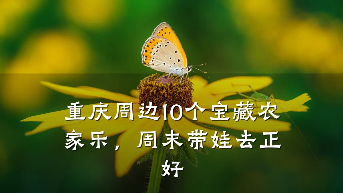重庆周边10个宝藏农家乐,周末带娃去正好
