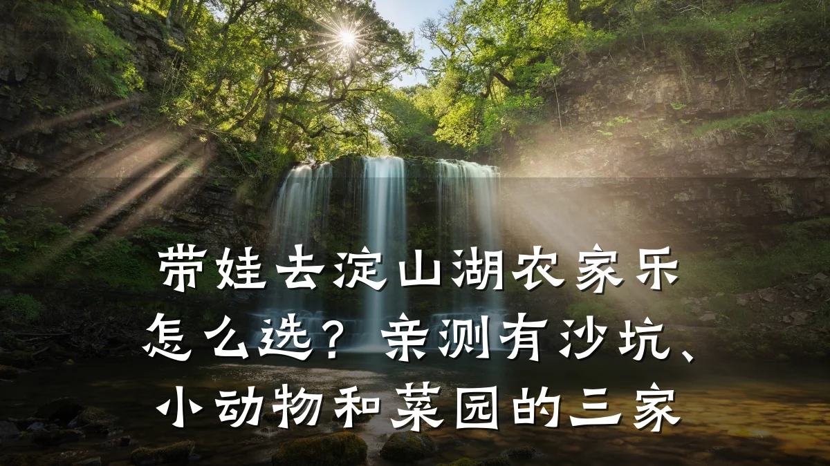 带娃去淀山湖农家乐怎么选?亲测有沙坑、小动物和菜园的三家