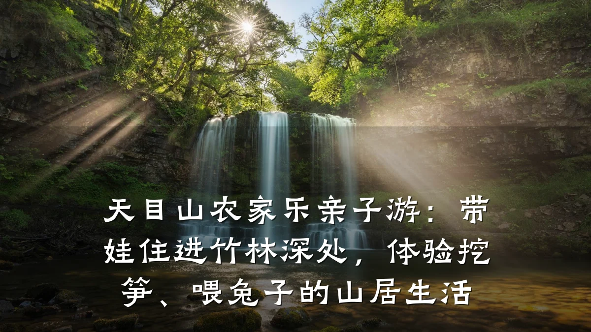 天目山农家乐亲子游:带娃住进竹林深处,体验挖笋、喂兔子的山居生活