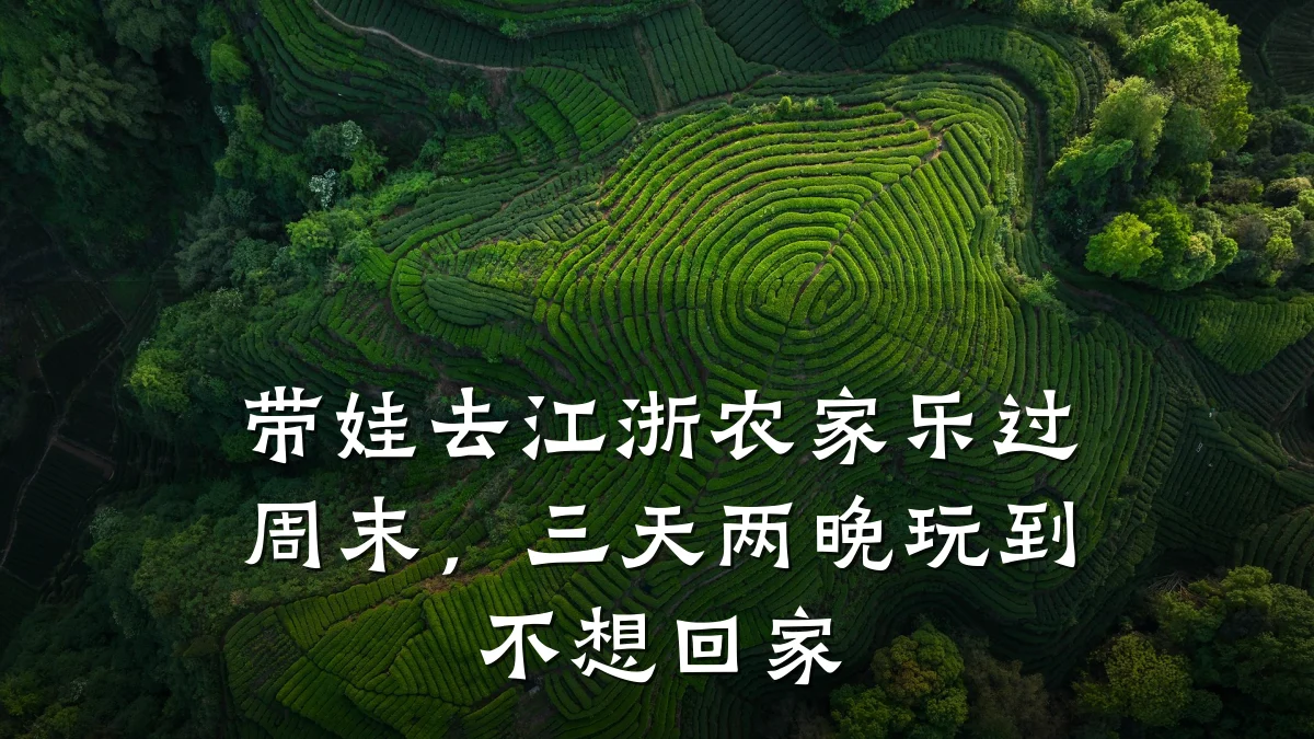带娃去江浙农家乐过周末,三天两晚玩到不想回家