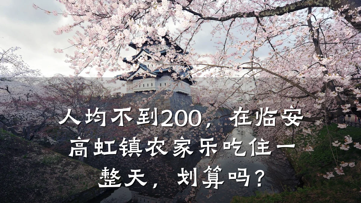 人均不到200,在临安高虹镇农家乐吃住一整天,划算吗?