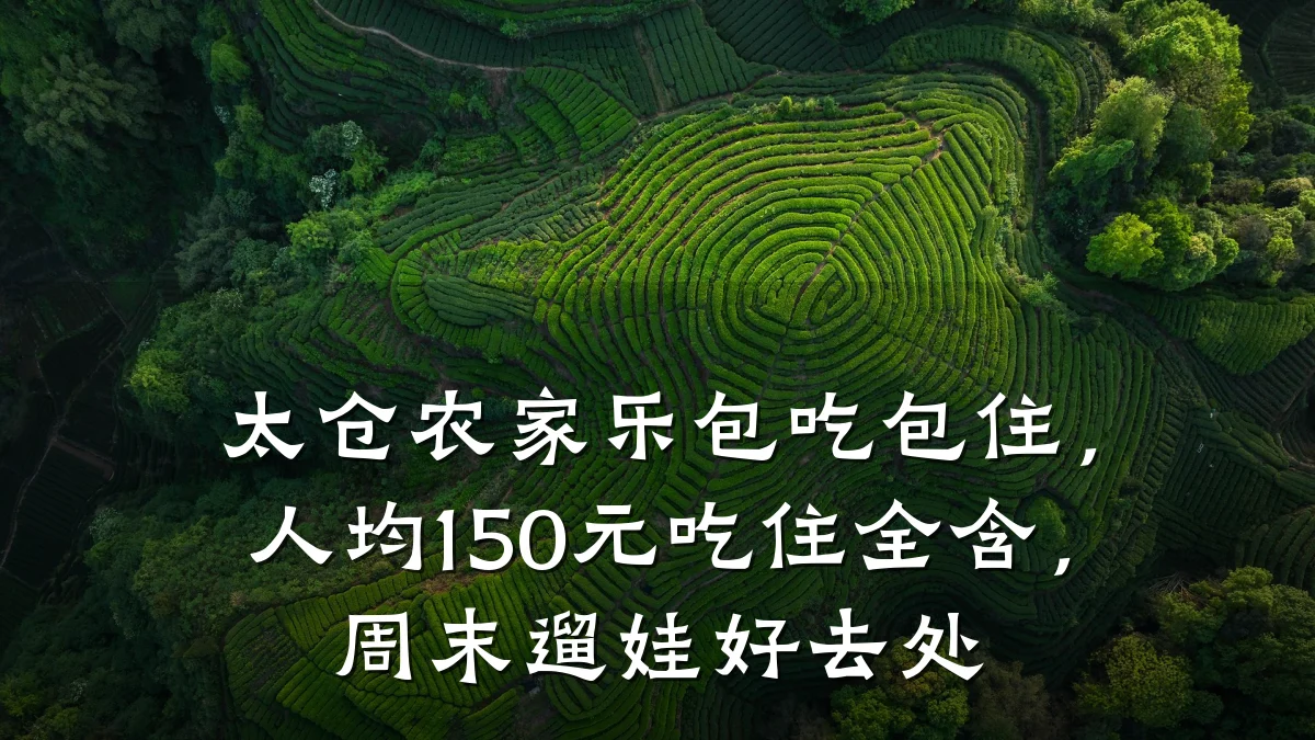 太仓农家乐包吃包住,人均150元吃住全含,周末遛娃好去处