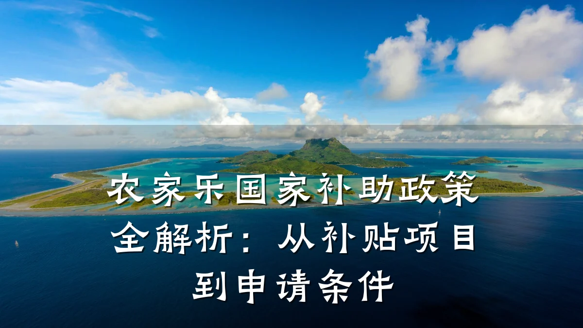 农家乐国家补助政策全解析:从补贴项目到申请条件