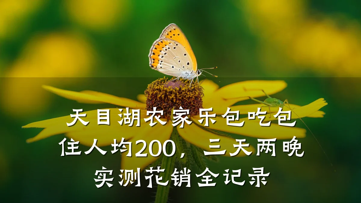 天目湖农家乐包吃包住人均200,三天两晚实测花销全记录