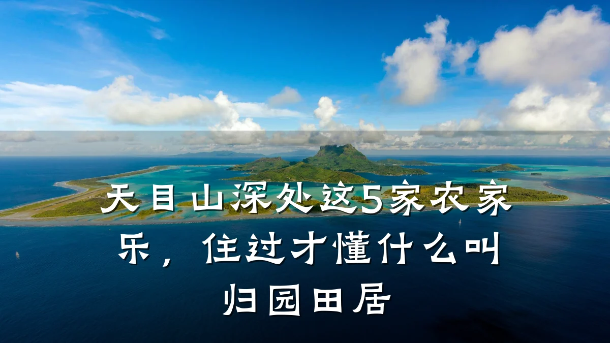 天目山深处这5家农家乐,住过才懂什么叫归园田居