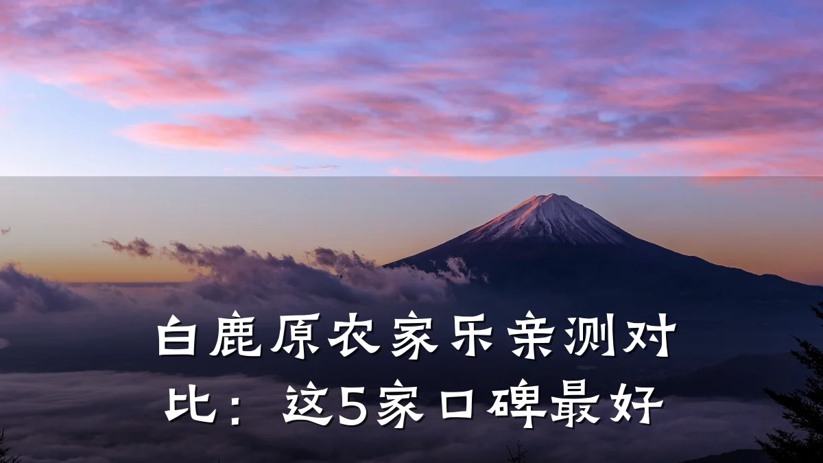 白鹿原农家乐亲测对比：这5家口碑最好