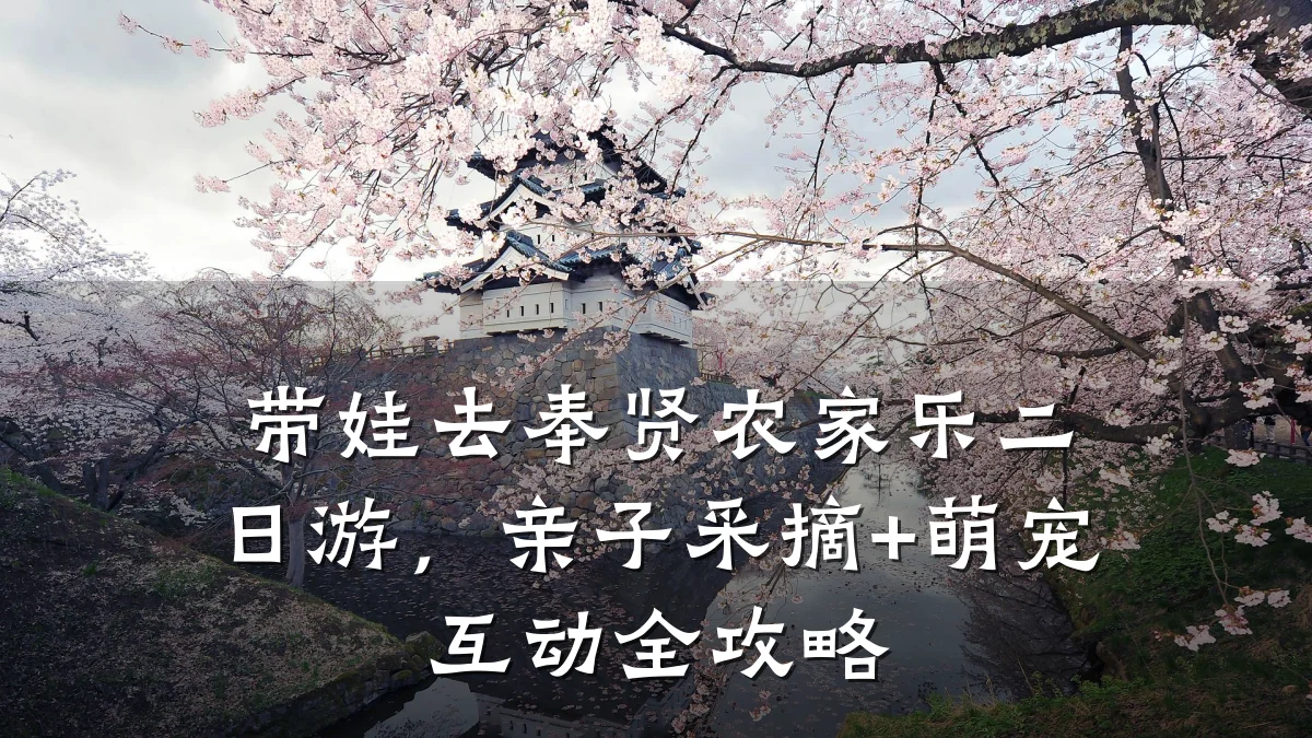 带娃去奉贤农家乐二日游，亲子采摘+萌宠互动全攻略