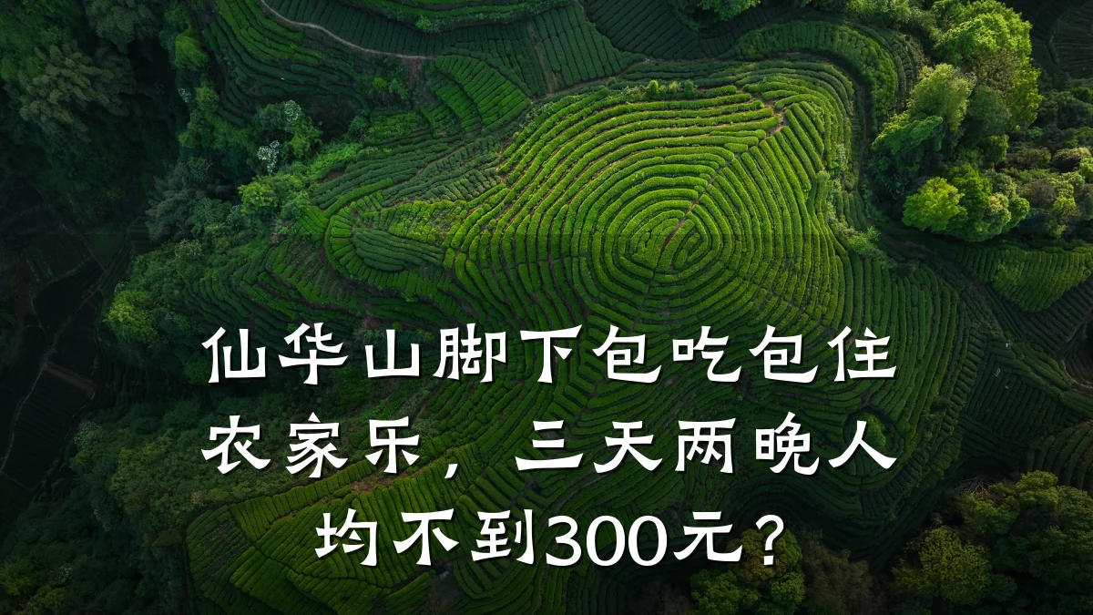 仙华山脚下包吃包住农家乐,三天两晚人均不到300元?